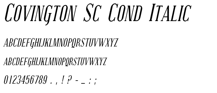Covington SC Cond Italic police